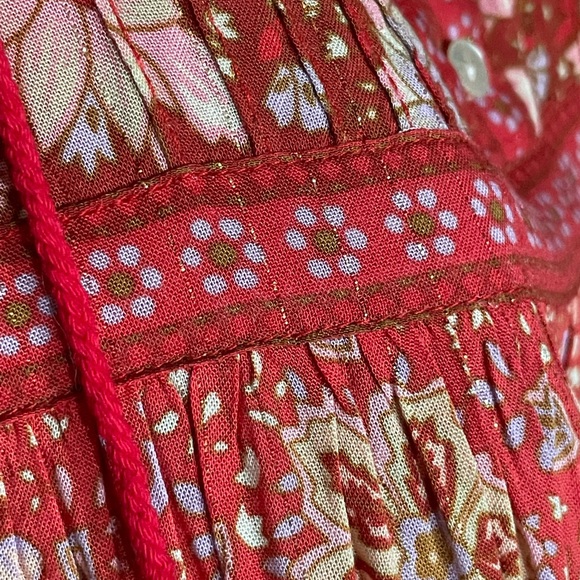 Spell & the Gypsy Poinciana Boho Midi Gown NWOT Cherry ๐ Small - Picture 4 of 8